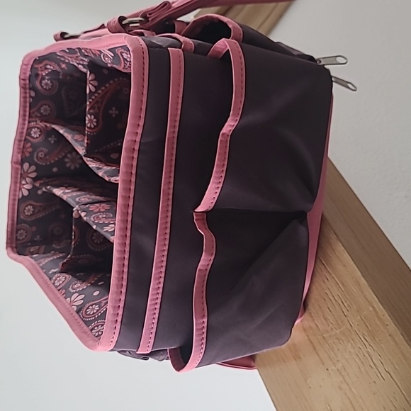 Stylish Pink and Brown Women's Bag - Picture 6 of 9